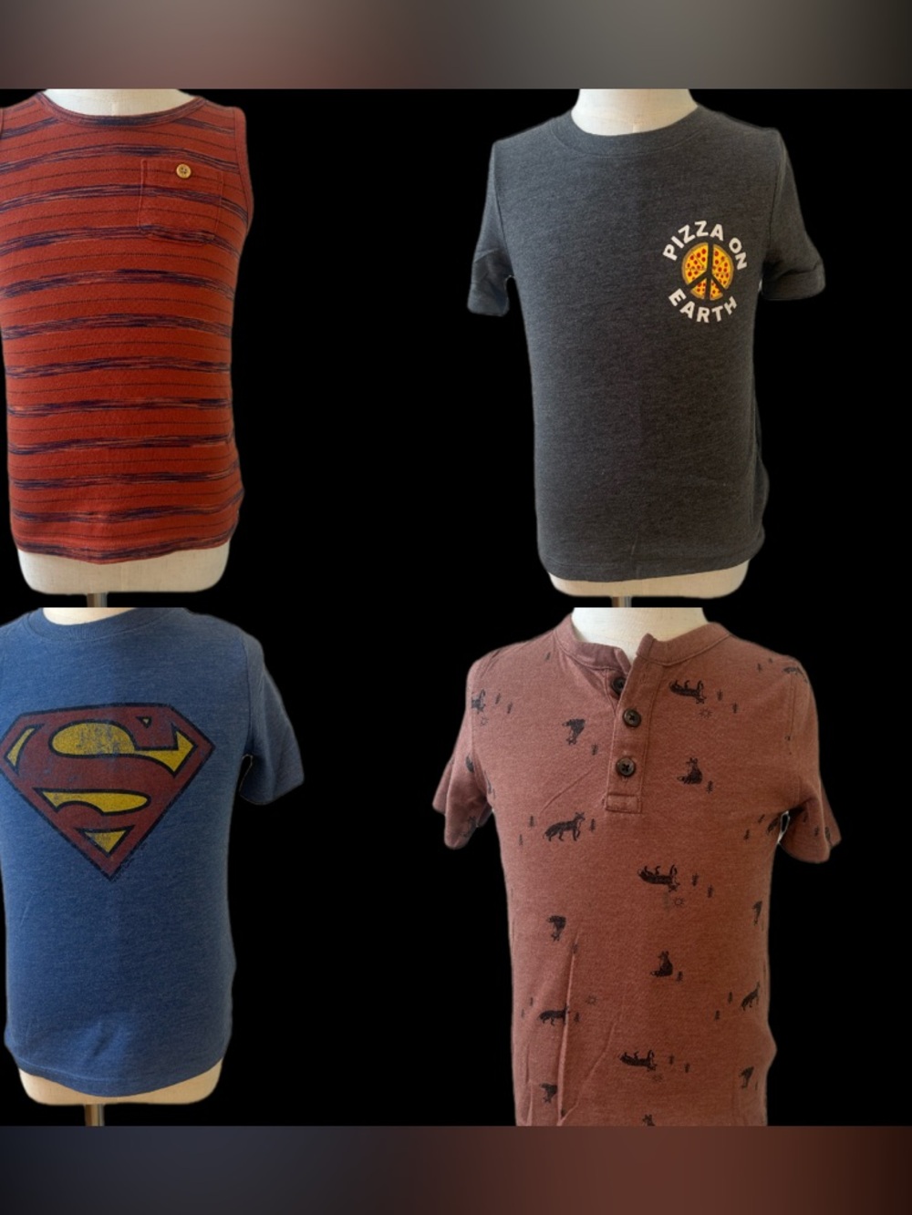 Old Navy Kids' Graphic Shirt Set - Rust, Charcoal, Blue, Mauve